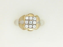 Load image into Gallery viewer, TWO TONE CZ POLISHED 14 KARAT
